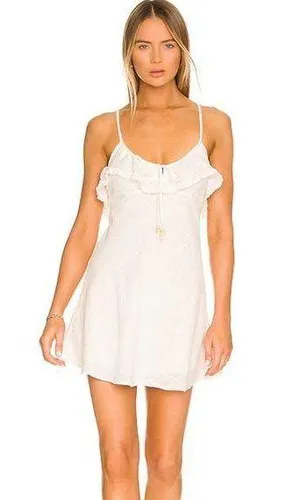 Free People Love Forever Mini Dress in Ivory thumbnail 1