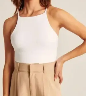 Abercrombie & Fitch White Bodysuit Size Medium thumbnail 1