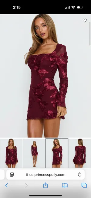 Princess Polly Better Love Long Sleeve Mini Dress Floral thumbnail 2