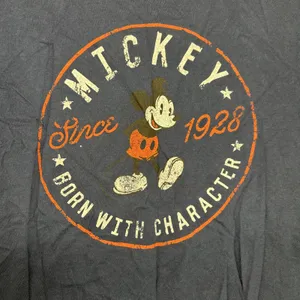 Disney Parks Mickey Mouse Born With Character Since 1928 Navy T-Shirt Mens M thumbnail 3