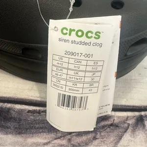 NEW! CROCS SIREN STUDDED CLOGS Black W/ Silver Studs‎ SOLD OUT Men 12 Women 14 thumbnail 7