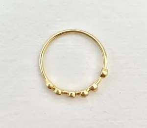 Five and Two New  Scattered Opal Gold Tone Serena Stacking Ring Size 6 thumbnail 5