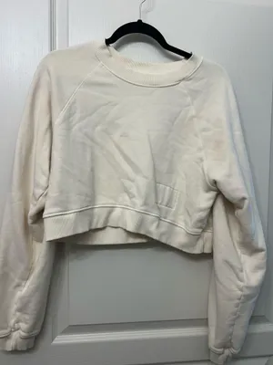 Daily Drills Cream Cropped Reversible Crewneck thumbnail 4