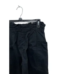 Zara High Waisted Black Pants Paperbag Waist Side Pockets Small Wide Leg thumbnail 5