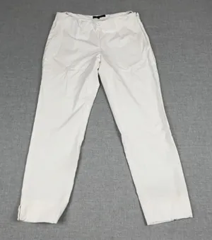 Theory Pants Womens 8 White Ankle Crepe Slim Zip Pockets Stretch 26 Inseam thumbnail 1