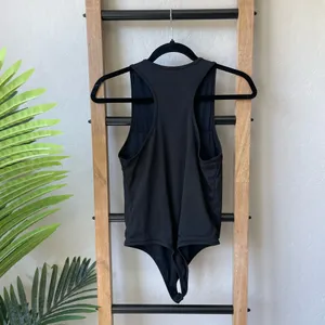 Klassy Network Black Ribbed Sleeveless Bodysuit thumbnail 7