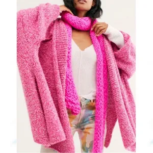 Free People BFF Cardigan in Prickly Pear thumbnail 2