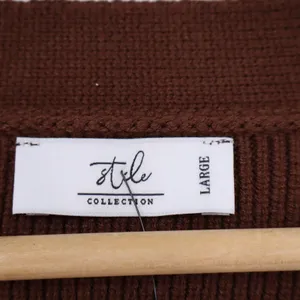 Stile by Per Lei Brown Ribbed Cardigan Statement Button Sweater L thumbnail 3