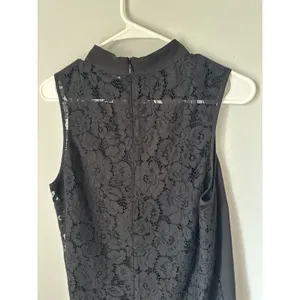 French Connection Medium Tank Top Blouse Womens Lace Black Sleeveless Sheer thumbnail 9