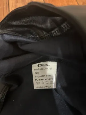 SHEIN NWOT Sexy High Waist Notch Hem Leather A-Line /two front slits L thumbnail 16