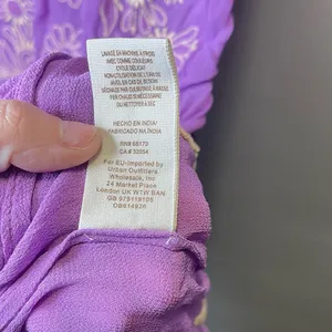 Free People Sunset Kisses Embroidered Lilac Sheer Tunic Top‎ Dress Purple Size M thumbnail 8