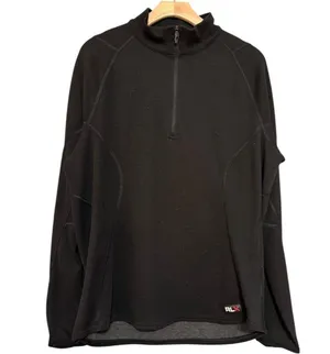 RLX Ralph Lauren Women’s Size L Black Quarter Zip Baselayer Activewear Top thumbnail 2