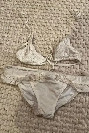 White J. Crew Eyelet Bikini Set thumbnail 1