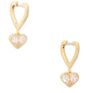 NWT Kate Spade “Rock Solid” heart drop earrings thumbnail 2