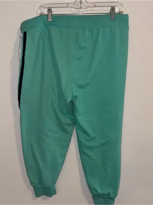 FLAWLESS Mint Green Capri Joggers with Stripe Detail Size: 2X thumbnail 3