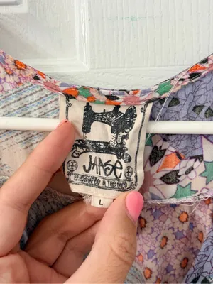 Jaase Lavender, Peach & Blue Patchwork Maxi Dress thumbnail 4