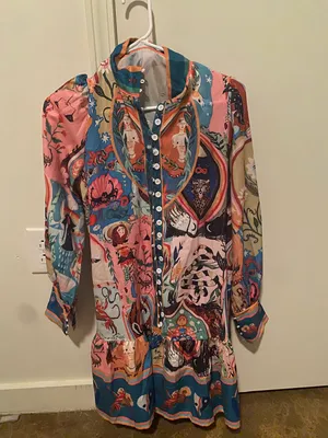 Women’s Patterned Shift Dress thumbnail 4