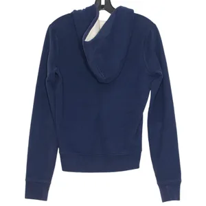 Abercrombie Full Zip Hoodie Jacket Y2K Spell Out Varsity Logo Preppy Navy Blue L thumbnail 4