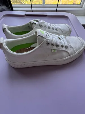 Cariuma‎ OCA Low White Canvas Sneakers Women's 6.5 Sustainable Shoes thumbnail 5