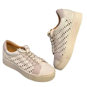 Joie Woven Platform Sneakers Womens 38.5 US 8.5 Basket Wear Flatform Lace Up Shoes thumbnail 1