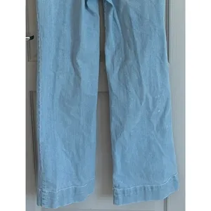 Avec Les Filles Light Wash‎ Denim Short Sleeve Button Front Utility Jumpsuit 26 thumbnail 12