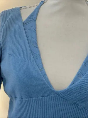 Urban Outfitters Light Blue Ribbed Knit Dress Size XL thumbnail 3
