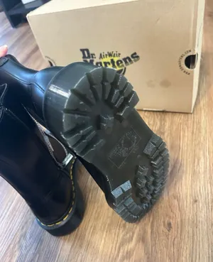 DR MARTENS Amaayah LO black leather zippered boots shoes women’s 7 new thumbnail 5