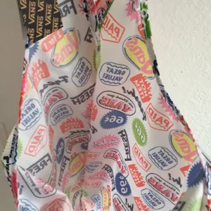New Vans Packable Reusable Shopping Graphic Logo Printed Tote thumbnail 6