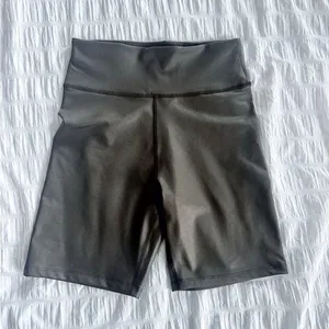Abercrombie & Fitch Metallic Sheen Biker Shorts Size Small Bike Green Brown thumbnail 1