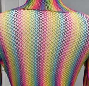 Leg Avenue Rainbow Fishnet Long Sleeve Crop Top thumbnail 8