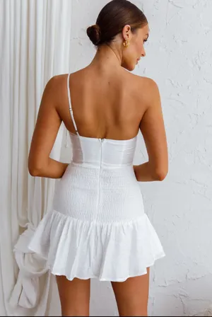 Selfie Leslie White Mini Dress thumbnail 2
