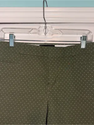 NWT Banana Republic Sloan Women’s Olive Green Polka Dot Dress Pants Size 6P thumbnail 4