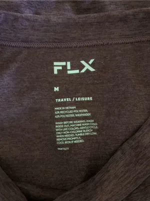 FLX Purple Long Sleeve Athletic Top M Stretch Travel Leisure Workout Activewear thumbnail 4