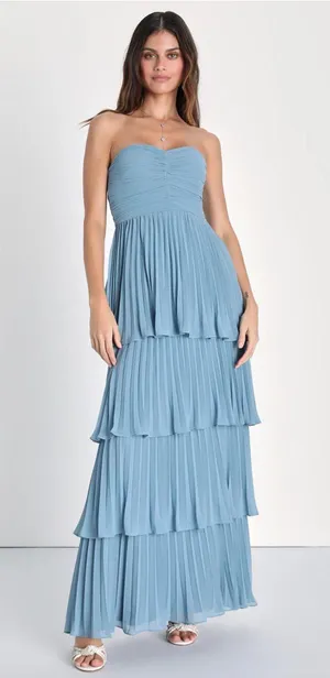 Lulus Strapless Tiered Dress thumbnail 1