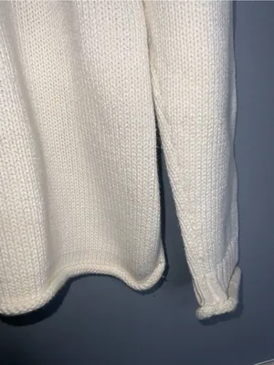 Westbound Women's Cream Cotton Crewneck Sweater Medium thumbnail 4