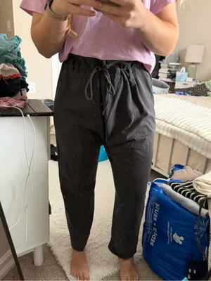 Zara Gray Drawstring Pants thumbnail 6