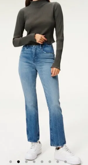 Good American Good Curve Straight Blue Jean 8/29 NWT $155 thumbnail 1