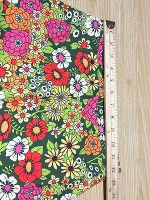 Sugar Thrillz Modern Love Floral Mini Skirt Green Retro 70s XS thumbnail 10