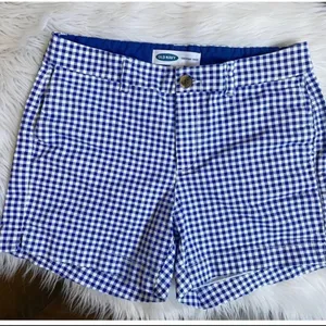 Old Navy Blue & White Patriotic‎ Everyday Gingham Shorts - 6 EUC thumbnail 2