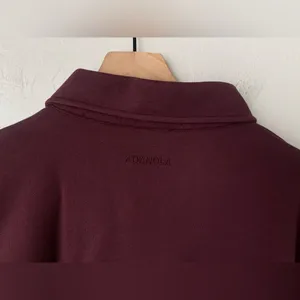 Adanola Slouchy oversized Button Up Sweatshirt Burgundy XL NWT thumbnail 8