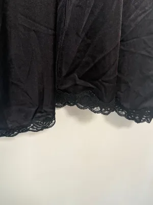 Vintage Mel-Lin Size 48 Black Lace-Trim Slip Dress for Women - Classic Intimates thumbnail 3