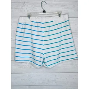 J.Crew Factory Women's striped pull on casual French Terry shorts Size XL thumbnail 3