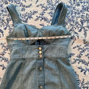 La Vie Rebecca Taylor Drapey Denim Cut-Out Dress in Forget Me Not thumbnail 9