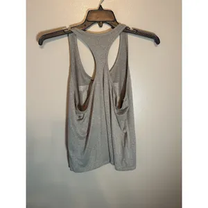 Nike‎ Womens XL Dri-FIT Racerback Tank Top Gray Just Do It Graphic Athletic Cut thumbnail 4