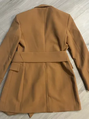 Zara Camel Double-Breasted Belted Trench Coat‎ thumbnail 14