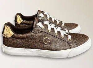 GBG Los Angeles 8.5M Brown Gold Monogram Sneakers‎ Metal Logo GGONARINJR Casual thumbnail 1