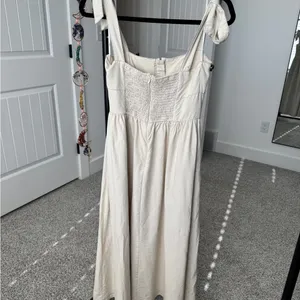 Lulus Callina Cream Tie-strap Midi Dress White - Size S thumbnail 5