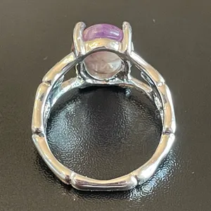 Purple amethyst S925 silver ring size 8 thumbnail 4