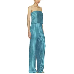 NWT Amanda Uprichard Collina Jumpsuit‎ Maui Pleated Strapless XS thumbnail 2