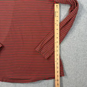 Lole Women's Medium Red Brown Striped Long Sleeve Top Cutout Back Active thumbnail 6
